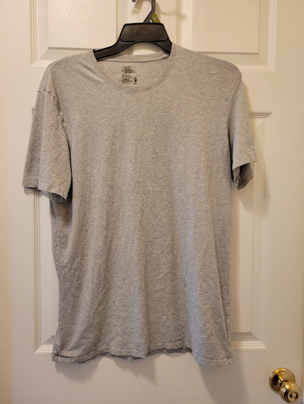 Jockey Men's Sz. Lrg. Crew Neck T-Shirt - Light Gray